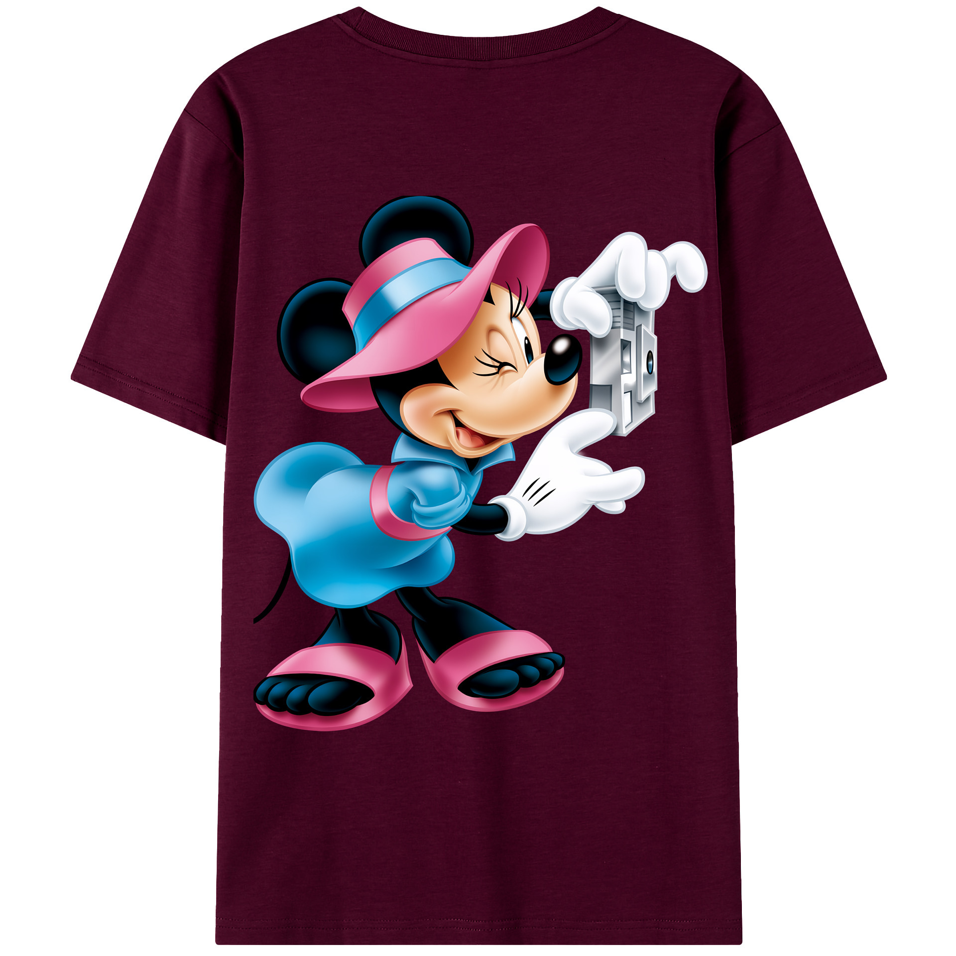 （画像用） ミッキーマウス Mickey Mouse レディース半袖Tシャツ(バックプリント)